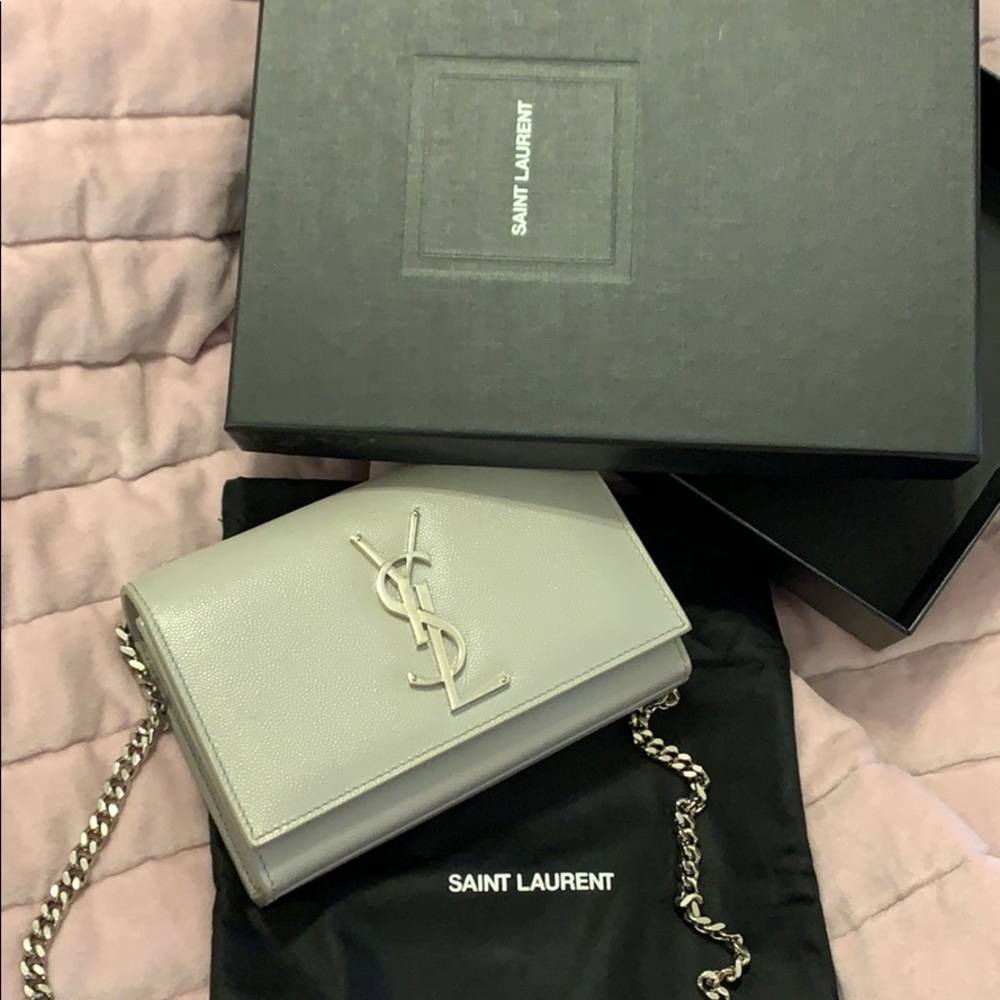 Saint Laurent Small Kate Grey